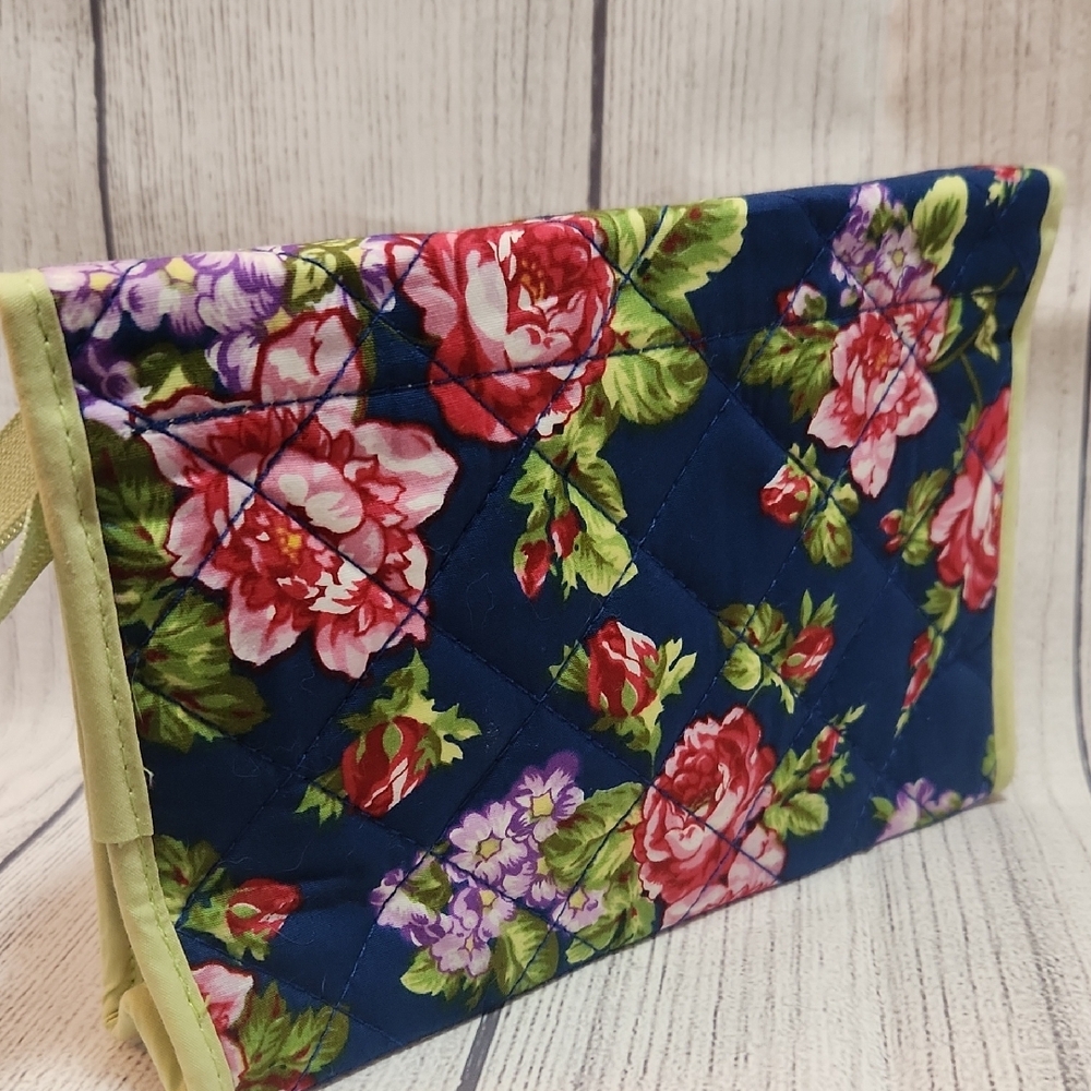 Floral Quilted Clutch with Bow Accent - Picture 3 of 4